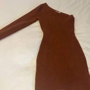 Abercrombie & Fitch, one shoulder mini sweater dress